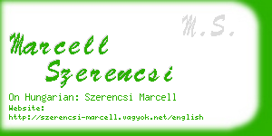 marcell szerencsi business card